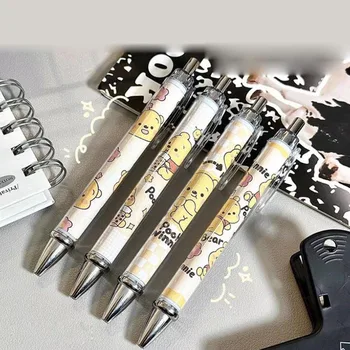 36 шт./лот Гелевая ручка Kawaii Bear Press Cute 0,5 мм черными чернилами для подписи Канцелярские подарочные школьные принадлежности Изображение