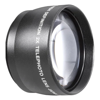 55 мм 2X Телеобъектив Телеконвертер для Canon Nikon Sony Pentax 18-55 мм Изображение