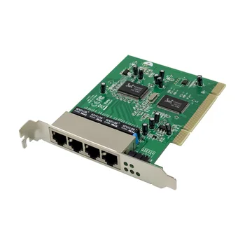 PCI Quad Fast Ethernet 10/100 Мбит/с Плата коммутатора Realtek 8305SC + 8100CL чипсет 4 Порта RJ45 Сетевой Коммутатор lan карта Изображение