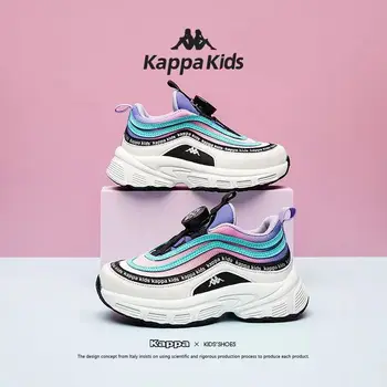 Детская обувь Kappa, кроссовки для девочек, Весна и лето, Новые повседневные кроссовки для бега для детей среднего и большого размера, детская обувь Изображение