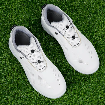 Новая женская дышащая обувь для гольфа, уличная противоскользящая высококачественная мужская обувь для гольфа Изображение