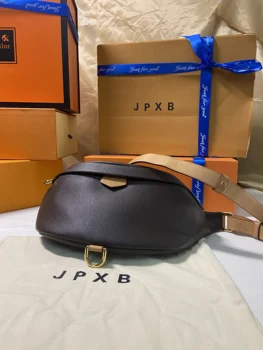 Черная сумка через плечо 2023 Женская мода, брендовая сумка JPXB, верхняя сумка-мессенджер, сумка на цепочке, черная сумка-мессенджер, холщовая сумка 05 Изображение
