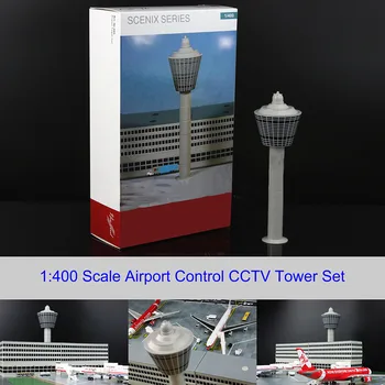 1: 400 Комплект для наблюдения за пассажирами в аэропорту, башня видеонаблюдения в аэропорту, модель самолета в аэропорту, игрушка для показа сцены самолета Изображение
