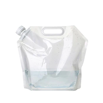 1 шт. 3/5 / 10Л Ведро для хранения воды, складная переносная сумка для хранения воды, ручка для пикника на открытом воздухе, складная сумка для воды Изображение