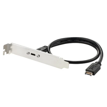 10 Гб Разъем USB 3.1 на передней панели, разъем типа E-разъем типа C, кабель-адаптер расширения материнской платы для W PCI Baf Изображение