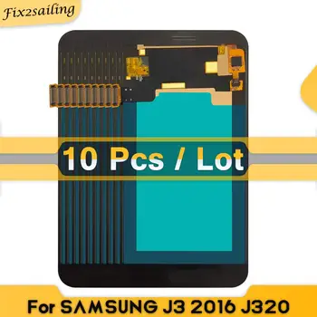 10 ШТ. Копия OLED ЖК-дисплея Для SAMSUNG Galaxy J3 2016 J320 J320F J320FN Сенсорный Экран Дигитайзер В Сборе 100% Супер Качество Изображение