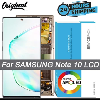 100% Оригинальный 6,3-дюймовый ЖК-дисплей с сенсорным экраном и цифровым преобразователем в сборе для Samsung Galaxy Note 10 N970F N9700 Запчасти для ремонта Изображение