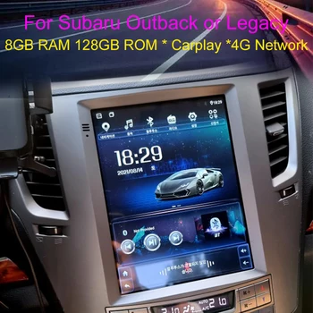 128 ГБ ПЗУ Android 13 Автомагнитола для Subaru Outback Impreza Legacy 2009-2014 LHD Автомобильный мультимедийный экран Tesla GPS Навигация Стерео Изображение
