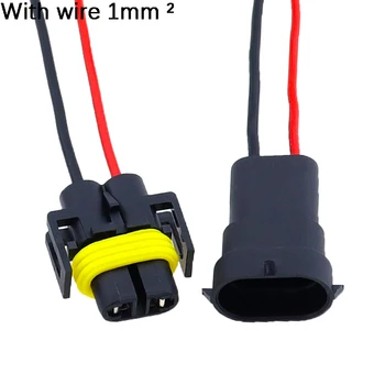 1set 2-контактный Адаптер H8 H11 Жгут Проводов Автомобиля Auto Wire Connector с кабелем 20 см Для HID LED Фары Противотуманные Фары Лампа Накаливания Изображение