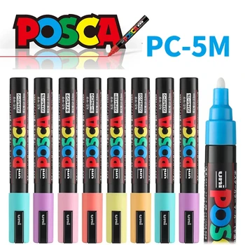 1шт Uni POSCA маркерная ручка PC-5M ручка для рисования граффити для плаката, рекламирующей художественную роспись граффити Изображение
