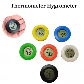 2 В 1 ЖК-Дисплей Термометр-Гигрометр Внутренний Инструмент Круглый Датчик Термометра Многоцветный Гигрометр С Переключателем Цифровой Изображение