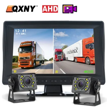 2-канальный 7-дюймовый Монитор AHD DVR с IPS экраном для автомобиля, грузовика, автобуса, цифрового видеомагнитофона для передней, задней, обратной резервной камеры Изображение
