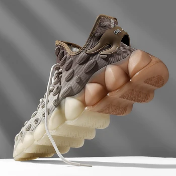 2022 мужские кроссовки man flying тканая дышащая повседневная обувь для бега на открытом воздухе, нескользящая эластичная удобная модная легкая мужская обувь Изображение