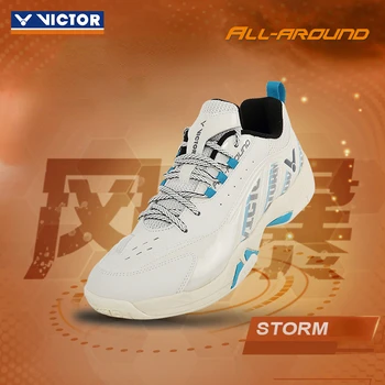2023 новая обувь для бадминтона Victor Для мужчин и женщин, дышащие Высокоэластичные нескользящие спортивные кроссовки, теннисный шторм Изображение
