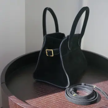 2023 Новая стильная сумка из спилка, большая сумка, женская сумка большой емкости Изображение
