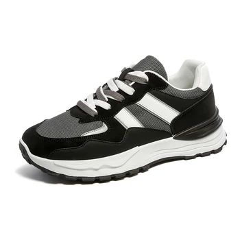 2023 Новые дышащие Классические мужские кроссовки для бега, уличная легкая Удобная обувь из сетчатого материала, обувь для ходьбы без шнуровки Изображение