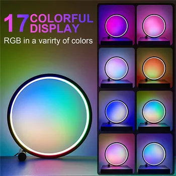 6/10-дюймовый RGB Музыкальный ритм, Атмосферный свет, светодиодное кольцо, ночник, приложение, Дистанционное затемнение настольной лампы для декора прямой трансляции игры в баре. Изображение