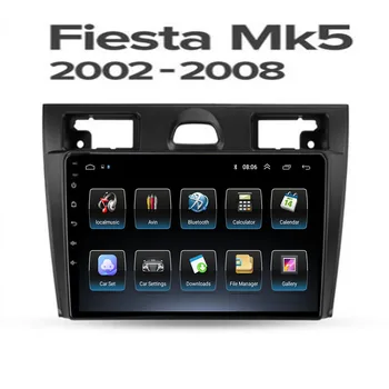 Android 12 Автомагнитола для Ford Fiesta Mk VI 5 Mk5 2002-2008 Мультимедийный Плеер GPS Навигация Стерео Carplay Tap Рекордер 2din Dvd Изображение