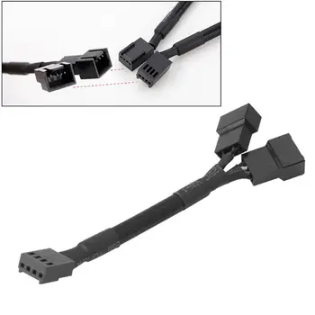 CB-Y4P 4Pin PWM Y Разветвитель кабеля вентилятора от 1x4pin до 2x4pin Адаптер расширительного кабеля M5TB Изображение