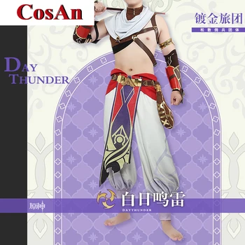 CosAn Game Genshin Impact Day Thunder Косплей Костюм Модная Боевая Форма Для Активного Отдыха Одежда Для Ролевых Игр На заказ Изображение