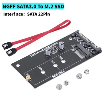 M.2 NGFF SSD Преобразует карту-адаптер 22Pin SATA3.0 в карту-адаптер M2 SSD Твердотельный накопитель SSD в карту преобразования интерфейса 6G Изображение