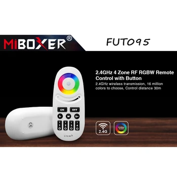 Miboxer FUT095 2,4 ГГц 4-Зонный RF RGBW Пульт Дистанционного Управления С Беспроводным Сенсорным Экраном СВЕТОДИОДНЫЙ Пульт Дистанционного Управления Диммер Светодиодная Лампа или Светодиодная Лента Изображение