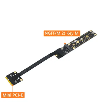 Mini PCIe Male mPCIe to Key M Женский Адаптер Mini PCI-E для NVME NGFF M.2 Key M Riser Converter PCI Express Тестер Удлинитель Изображение