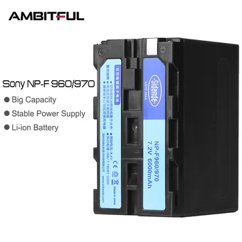 NP F970, NP-F970, NP-960, литий-ионный аккумулятор емкостью 6600 мАч для камеры Yongnuo Godox LED Light. Изображение