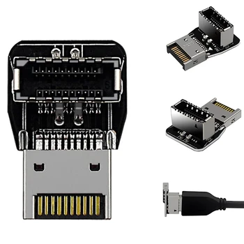 PH74A/PH74B Передний Адаптер USB C Header USB 3.1 Type E 90-Градусный Преобразователь Рулевого Управления для Внутреннего Разъема Материнской Платы Компьютера Изображение