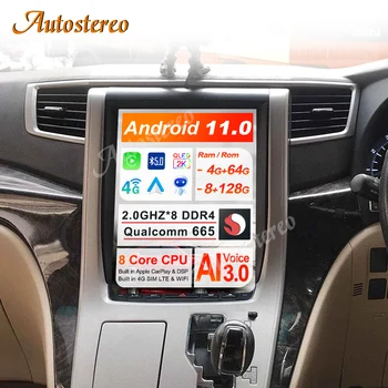 Qualcomm 665 Snapdragon Android Tesla Style для Toyota Vellfire для Toyota Alphard 20 Автомобильный GPS навигатор Радио Мультимедийный плеер Изображение