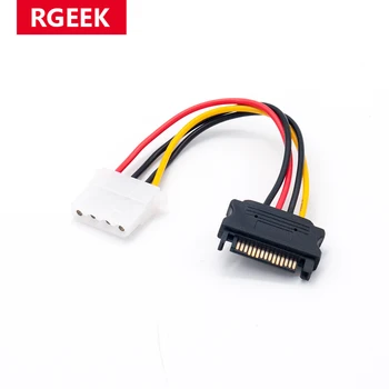 RGEEK 15-контактный разъем SATA для подключения кабеля питания Molex LP4 15 см (6 дюймов) Изображение