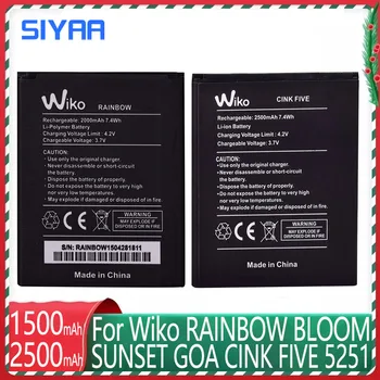 SIYAA Новый Аккумулятор Для Wiko RAINBOW 5251 BLOOM SUNSET CINK FIVE GOA Высококачественная Замена Литий-Полимерного Мобильного Телефона Bateria Изображение