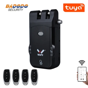 Tuya WiFi Smart Remote Control Электрическая автоматическая блокировка двигателя Невидимая установка с питанием от аккумулятора или 5 В Изображение