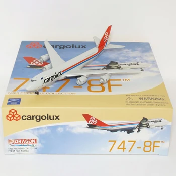 Veyron в масштабе 1:400 Cargolux Airlines B747-8F Игрушечный самолет из сплава, авиалайнер, Отлитая под давлением игрушка Изображение