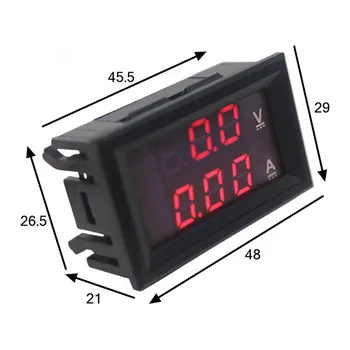 Voltímetro Digital LED amperímetro medidor de corriente voltaje Detector de voltios Panel de Monitor 0-100V 10A 50A 100A nuevo Изображение