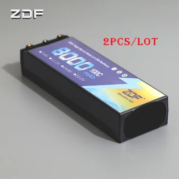 ZDF 7,4 V 8000mAh 100C 2S Перезаряжаемая Lipo батарея 5,0 мм разъем типа 