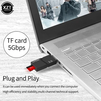 Адаптер для Чтения Карт USB 3.0 High Speed Micro SD/TF Memory Card Reader Converter Kit Для Ноутбука Windows Mac notebook cpmputer Изображение