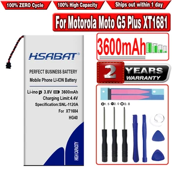 Аккумулятор HSABAT 3600mAh HG40 для Motorola Moto G5 Plus XT1681 XT1684 XT1685 XT1687 Изображение