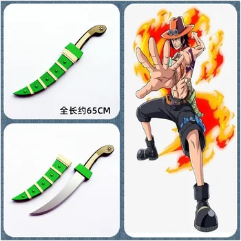Аниме One Piece Модель меча Ace Broadsword в японском стиле, реквизит для вечеринки, подарочное украшение, фигурка для карнавальных вечеринок Изображение