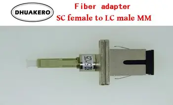 бесплатная доставка AB42E SC женский-LC мужской 3шт мм 62,5/125 модельный волоконно-оптический соединитель фланцевый соединительный адаптер Изображение