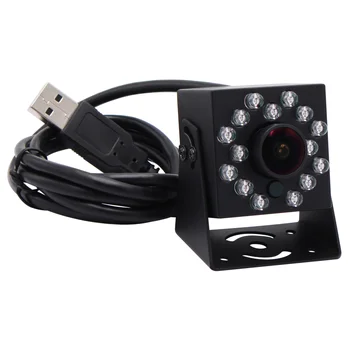 Бесплатный привод 720P HD Mini USB Веб-камеры Веб-камера ИК-камера ночного видения с микрофоном для компьютера, настольного компьютера, ноутбука, видеозаписи Изображение