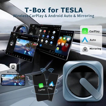 Беспроводной Адаптер CarPlay Для Tesla Model 3 Y X S Android Auto Ai Box Свяжет Ваш Телефон Изображение
