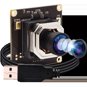 Видеокамера ELP 4K для ПК с автоматической фокусировкой широкоугольная веб-камера Mini CCTV 4K Модуль камеры Изображение