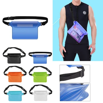 Водонепроницаемая сумка для плавания, дайвинга, лыжного дрифта, наплечная поясная сумка, подводный чехол для мобильного телефона, ПВХ для пляжной лодки Изображение