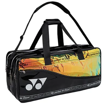 Водонепроницаемая сумка для бадминтонных ракеток YONEX, прямоугольная спортивная сумка с лазерным рисунком, максимум на 9 ракеток С отделением для обуви Изображение