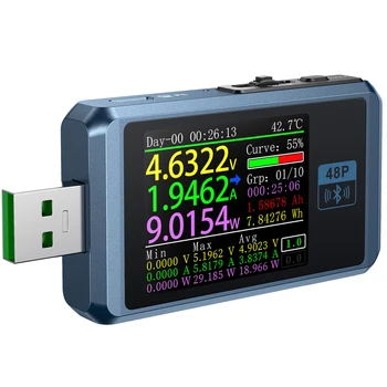 Вольтметр FNIRSI Амперметр USB TYPE-C Обнаружение Зарядного Провода Триггер Для Расчета Емкости Аккумулятора Кабель Внутренний Устойчивый Инструмент Изображение