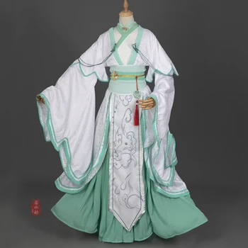 высококачественные женские костюмы Shi Qingxuan, китайское платье, костюм для косплея Shen Qingqiu, система самоспасения злодея из аниме Изображение