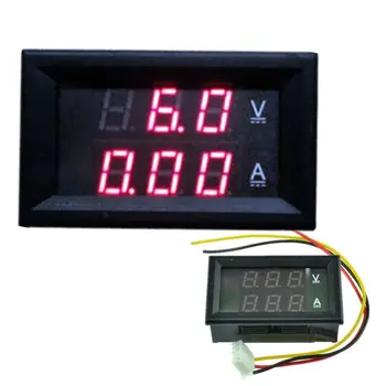 Двойной светодиодный цифровой Вольтметр Амперметр постоянного тока 0-100 В Напряжение Ампер Измеритель мощности 0-50A Вольтметр тока Изображение