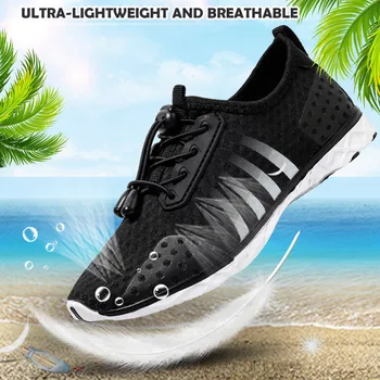 Детская водная обувь Diansen для мальчиков и девочек, быстросохнущая водная обувь, детские летние пляжные сандалии, дышащие болотные тапочки для плавания Изображение