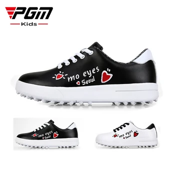 Детская обувь PGM Golf, водонепроницаемые повседневные спортивные кроссовки для девочек, дышащие нескользящие кроссовки на шнуровке XZ121 Изображение